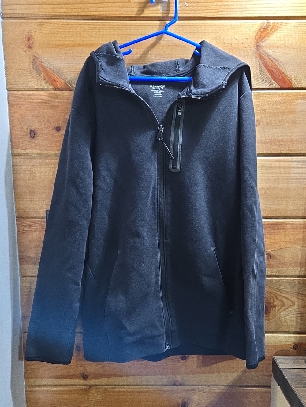 Old Navy Active Girls Black Full-Zip Hooded Hoodie XL 14-16 0567